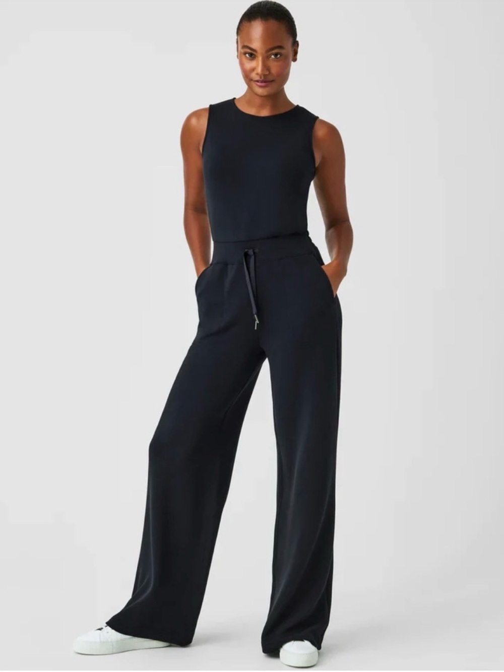 SPANX Black Sleeveless Airessentials jumpsuit